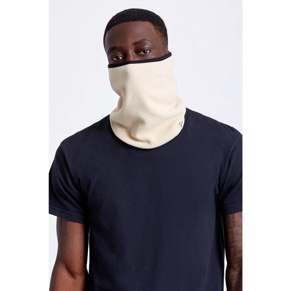 Brixton Men's Cream Arctic Fleece Gaiter Face Mask Winter One Size